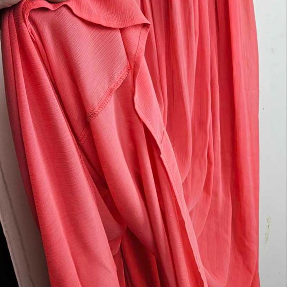 Torrid Bright Coral Chiffon Maxi Dress, Size 2 - Picture 6 of 12